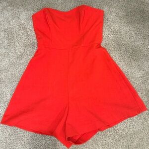 French Connection Vibrant Red Romper